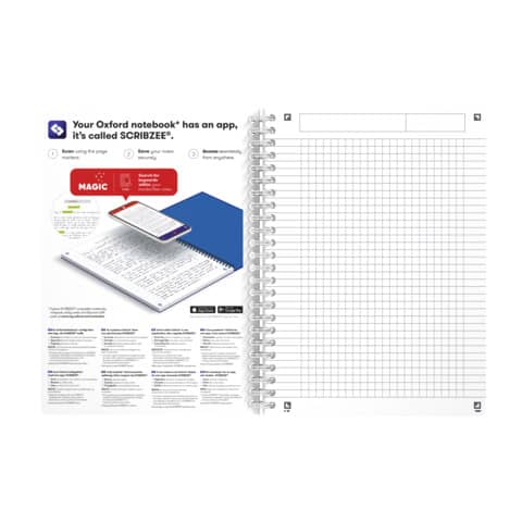 Quaderno spiralato OXFORD Office My Colours A5 assortiti quadretti 5 mm 100102483